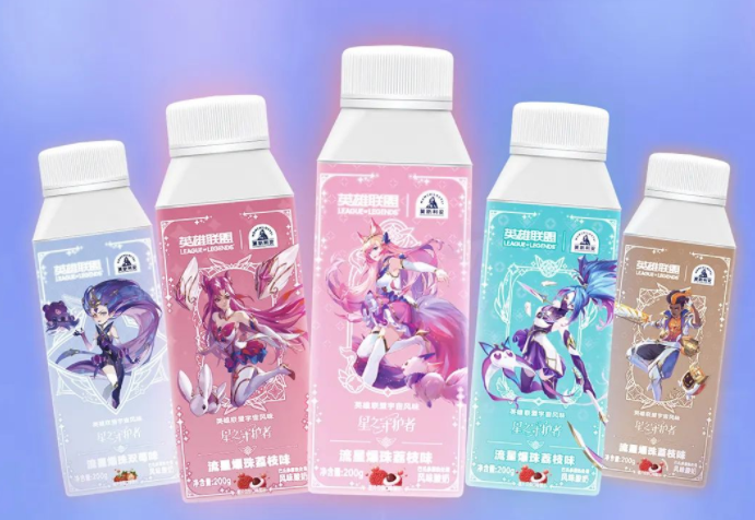 「光明莫斯利安」×「英雄联盟」推出新品  星之守护者爆珠酸奶